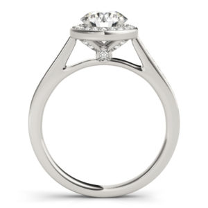 14Kw Halo Engagement Diamond Ring Wedding Set 1.35 CT TW