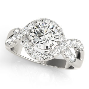 14Kw Halo Engagement Diamond Ring Wedding Ring 2.00 CT TW