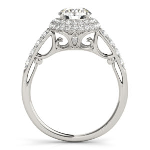 14Kw Halo Engagement Diamond Ring Wedding Ring 1.50 CT TW