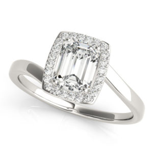 14Kw Halo Engagement Diamond Ring Wedding Ring 1.13 CT TW