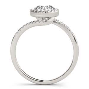 14Kw Halo Engagement Diamond Ring Wedding Ring 0.63 CT TW