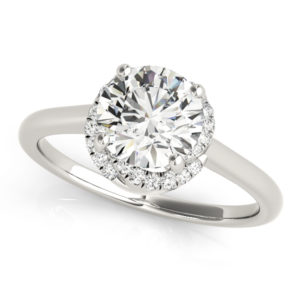 14Kw Halo Engagement Diamond Ring Wedding Ring 1.13 CT TW