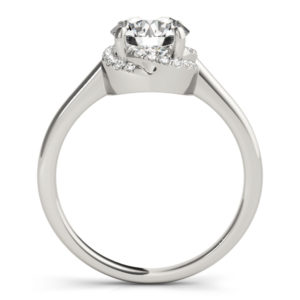 14Kw Halo Engagement Diamond Ring Wedding Ring 1.13 CT TW