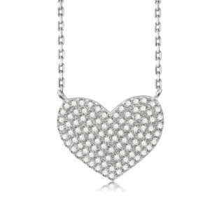 Sterling Silver Abby Heart Necklace