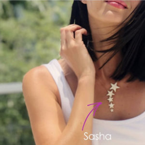 Sterling Silver Sasha Floating Stars Necklace