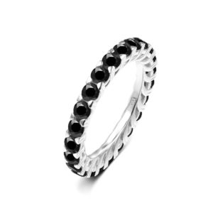 Sterling Silver Meli Black Eternity Band