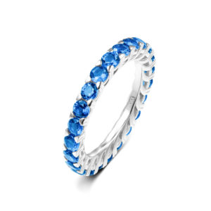 Sterling Silver Meli Blue Eternity Band