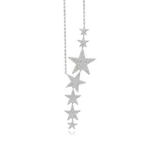 Sterling Silver Sasha Floating Stars Necklace