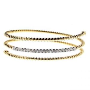 0.42ctw Diamond Bella Wrap Around Cuff Bracelet