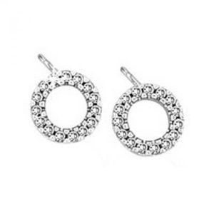 Diamond Circle Earrings