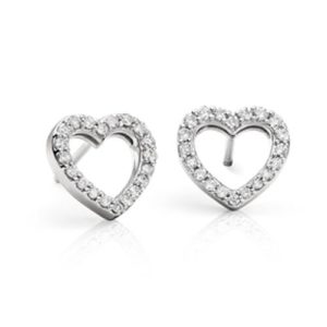 Diamond Heart Earrings