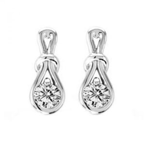 Diamond Love Knot Earrings