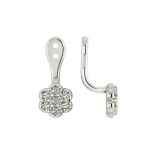 14k Diamond Flower Ear Jacket