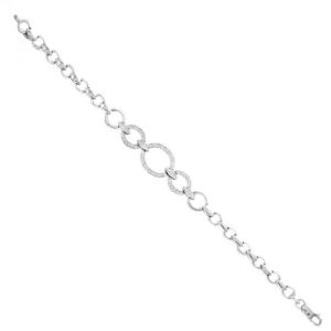 14k Diamond Circle Link Bracelet