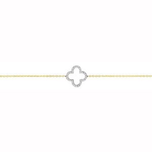 14k Diamond Clover Bracelet