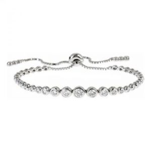 14k Diamond Bolo Bracelet