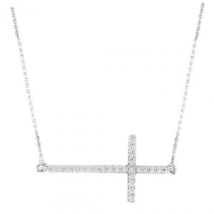 14k Diamond Cross Necklace