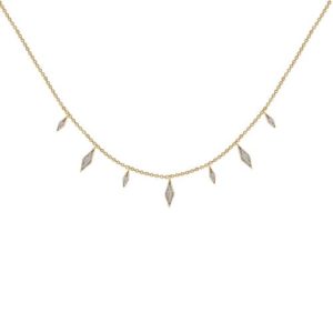 14k 0.16ctw Diamond Trendy Layer Necklace