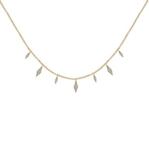 14k 0.16ctw Diamond Trendy Layer Necklace