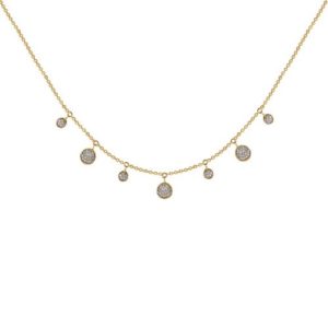 14k 0.40ctw Diamond Trendy Layer Necklace