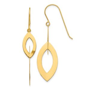 14k Oval Dangle Earrings