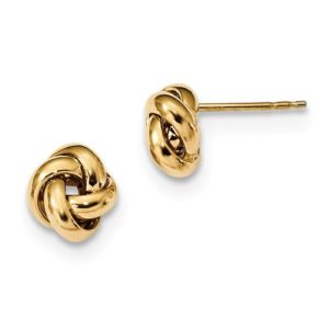 14K Polished Love Knot Post Earrings