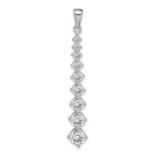 Sterling Silver Fancy CZ Pendant