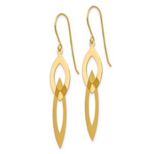 14k Oval Dangle Earrings