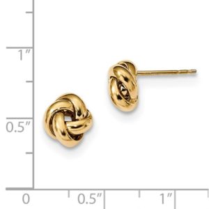 14K Polished Love Knot Post Earrings