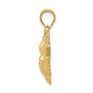 14k Solid Open-Backed Bee Pendant