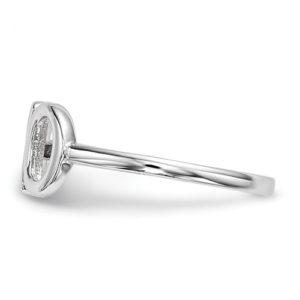 14k White Gold Polished X-O Ring