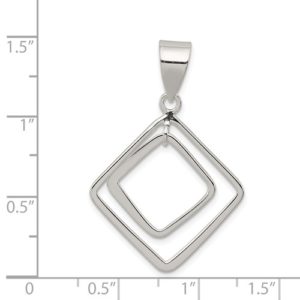 Sterling Silver Diamond Shape Pendant