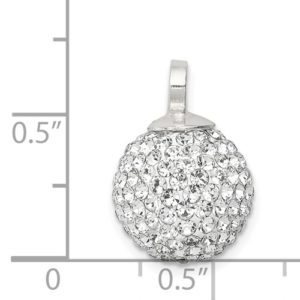 Sterling Silver Stellux Crystal 12mm Ball Pendant