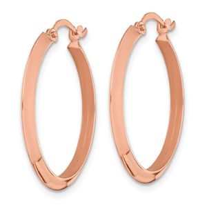 14K Rose Gold Polished Hoop Earrings